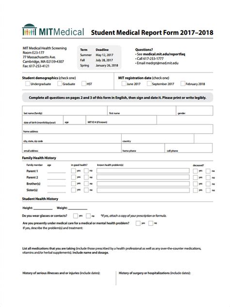 Free 7 Medical Report Forms In Pdf Ms Word