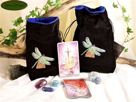Dragonfly Tarot Bag Oracle Cards Or Crystal Bag All Etsy Tarot Bags