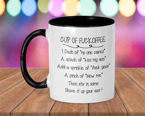 Rude Adult Funny Coffee Mug Profanity Mug Mature Coffee Mug Etsy