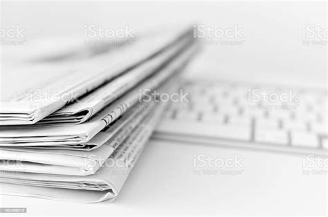 Folded Newspapers Stock Photo Download Image Now Istock