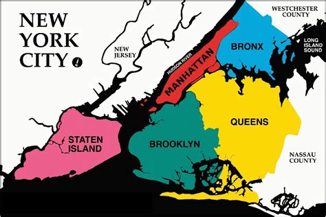 Alle Stadtteile Von New York Manhattan Bronx Queens Brooklyn Und S