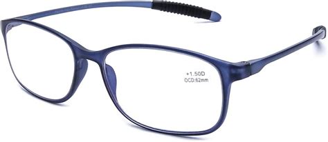 doovic blue light blocking computer reading glasses blue rectangle tr90 flexible frame