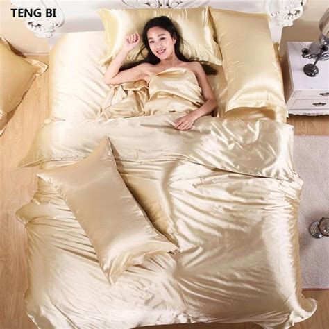 Buy Pure Satin Silk Bedding Sethome Textile King Size Bed Online In