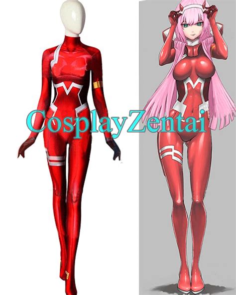 Darling In The Franxx 02 Zero Two Cosplay Costume Spandex 3D Printing