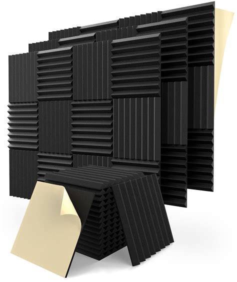 Buy 52 Pack Acoustic Panels With Self Adhesive 1 X 12 X 12 Quick