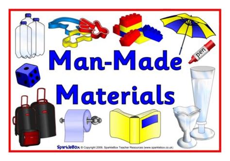 Natural and Man-Made Materials Signs (SB2699) - SparkleBox