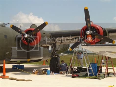 B 24 Witchcraft And B 17 Nine O Nine With Engine Work Added Another B24 Engine Photo In Thread