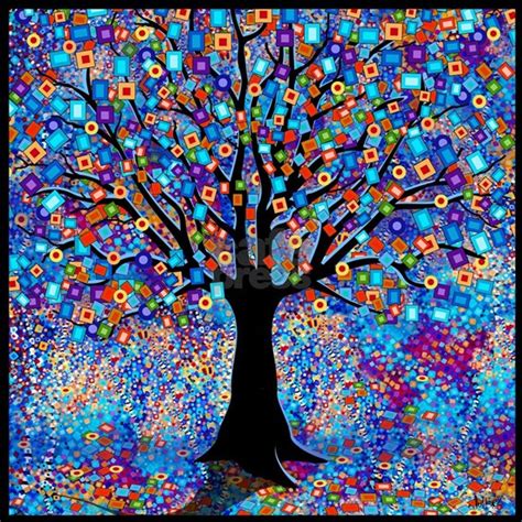 Colorful Tree Of Life Art Print Womens Value T Shirt Colorful Tree Of