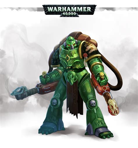 Artstation Warhammer Fanart Salamander Space Marine With Flamethrower