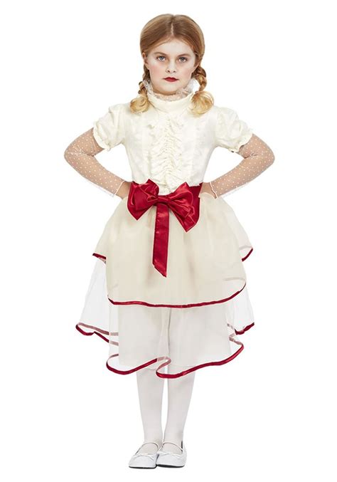 Halloween Bloody Creepy Doll Costume Ivory Ubicaciondepersonascdmx