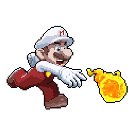 Oc Super Mario Throwing A Flame Ball Rpixelart