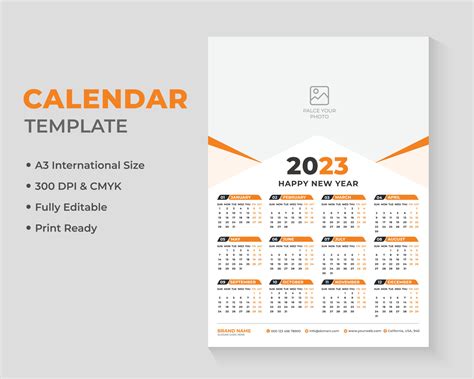 1 Page Wall Calendar Design Calendar Design Wall Calendar Design