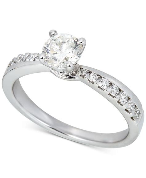 Macys Diamond Engagement Ring 1 Ct Tw In 14k White Gold And Reviews