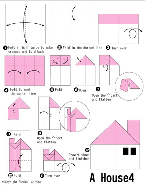 House 4 Easy Origami Instructions For Kids