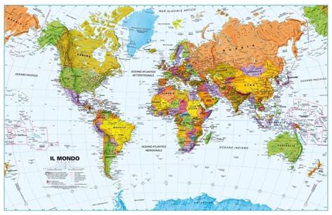 Gustoso Planisfero Cartina Politica Cartina Geografica Mondo