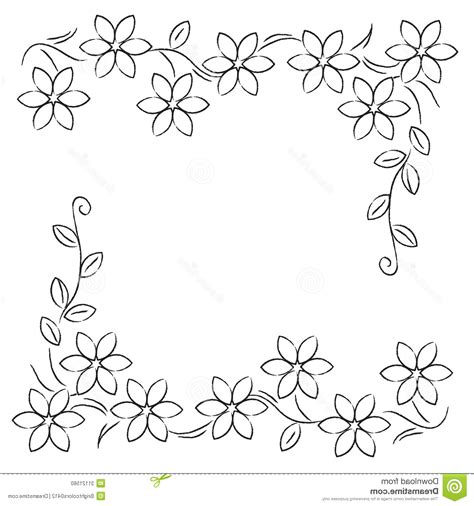 Easy Simple Flower Design Border Drawing Borders Getdrawings Pngkit