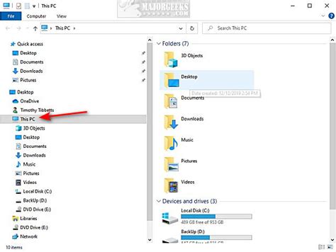 How To Open File Explorer To This Pc Instead Of Quick Access Majorgeeks