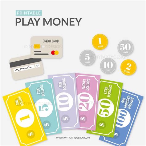 Printable Play Money For Kids Pretend Play Currency For Toddlers And