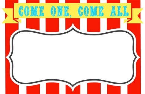 Carnival Signs Template Clipart Best