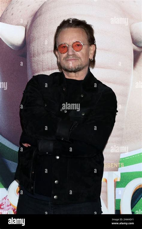 Los Angeles Ca December 12 2021 Bono At The Sing 2 Premiere At The Greek Theater On December