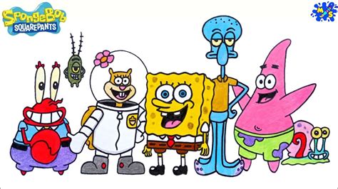 Spongebob Characters Drawing How To Draw Spongebob Characters Step By Step Atelier Yuwaciaojp