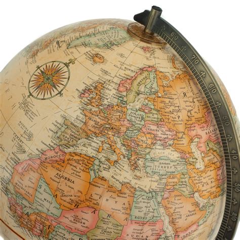 Oxford Desk Globe World Globe With Antique Ball And Cherry Stained