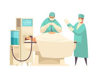 Flat Surgical Operation Royalty Free Vector Image