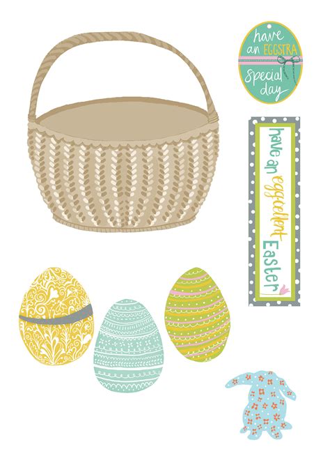 Color pictures of eggs, easter bunnies, baby chicks, easter baskets and more! Free Easter Egg printables | Easter eggs, Easter, Paper crafts