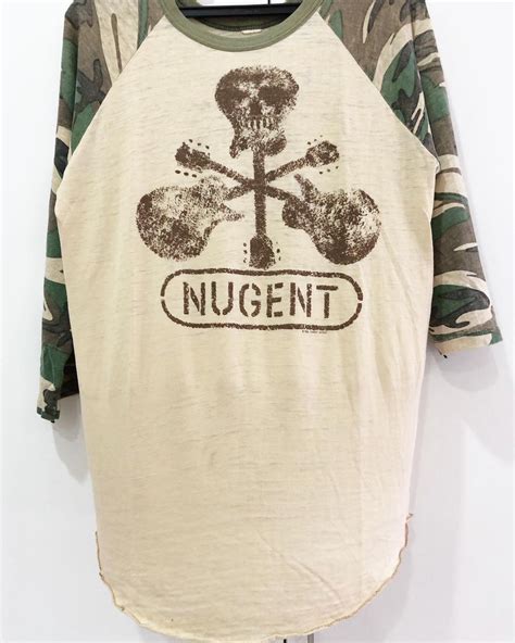 Vintage Ted Nugent 1982 Camo Sleeves Lokein