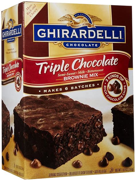 Ghirardelli Triple Chocolate Brownie Mix 75 Lb Box