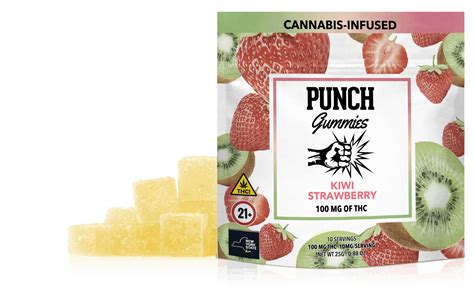 Punch Edibles And Extracts Kiwi Strawberry Gummies 100mg Ny Weedmaps