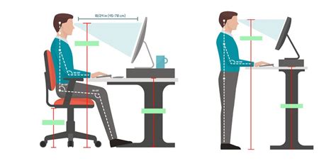 To figure out the normal desk height suitable for a worker, the worker should sit at the desk (or stand, if it's a standing desk) with their arms at his or her sides. A Standing Cure to Chronic Lower Back Pain - City Osteopathy