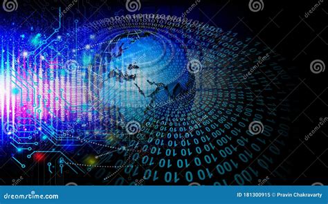 Technology Music Background With Binary Code Business Background