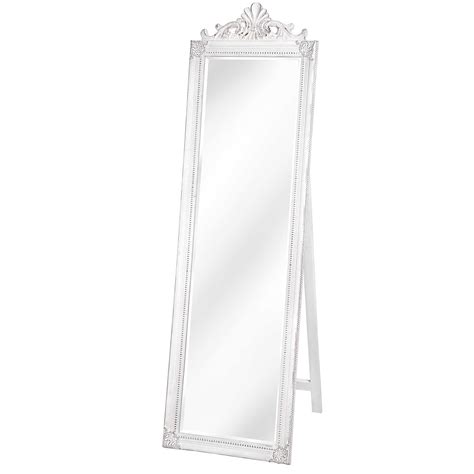 Antique French Style White Full Length Mirror Homesdirect365