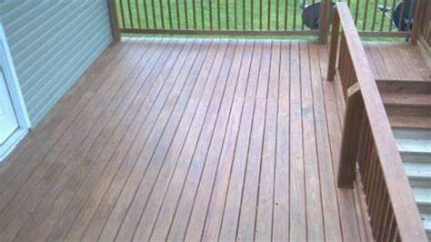 Defy Extreme Wood Stain In Light Walnut On A Pressure Treated Deck