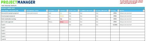 Project Task Tracker Excel Template