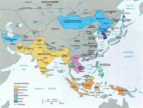 Asian Colonies Before 1930 Tobolsk Caucasia Planer Asia Map Gansu