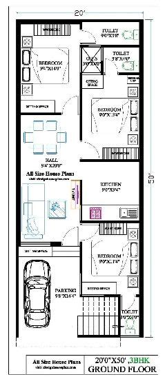 Spacious 3 Bhk Home Design 1000 Square Feet 1000 Sq Ft House Vastu