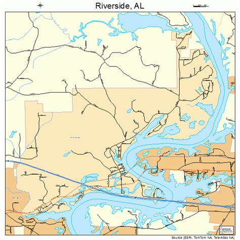 Riverside Alabama Street Map 0164920