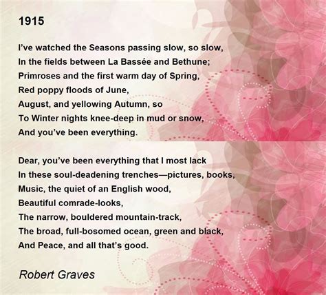 1915 Poem By Robert Graves Poem Hunter