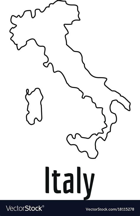 Outline Italy Map Simple Outline Map Of Italy Printable Free