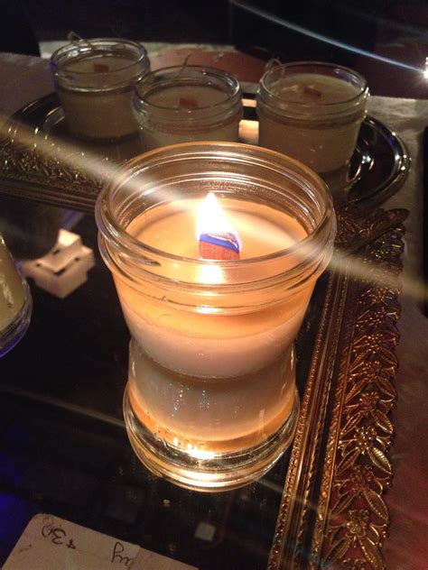 this is a wooden wick soy candle it makes a crackling sound like a campfire when lit it is