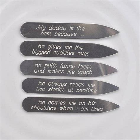 Best Daddy Silver Collar Stiffeners By Under The Rose