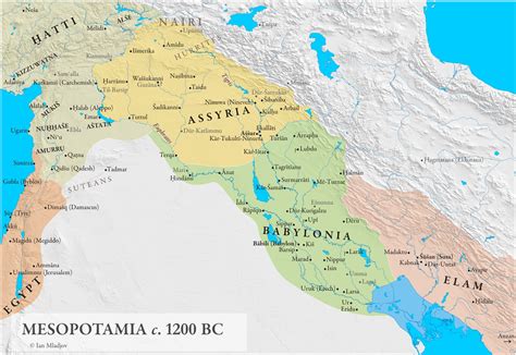 Mesopotamia 1200 Bce Including The Hittite Empire Assyria Babylonia