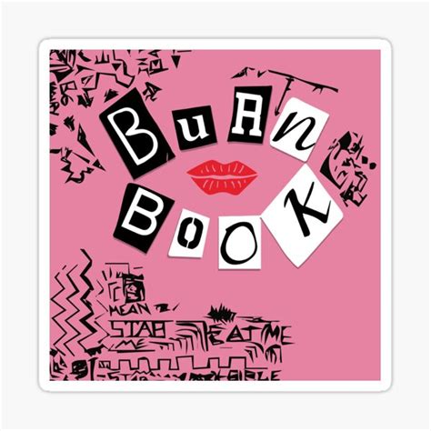 Burn Book Sticker For Sale By Livelaughnope Redbubble