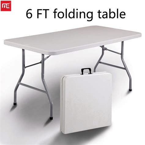 46ft Heavy Duty Brown Folding Table Portable Dining Table Folding