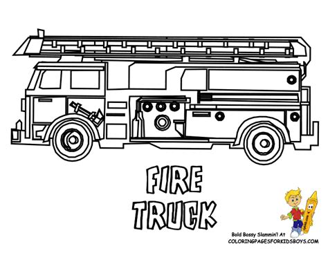 For kids adults you can print police car or color online. print fire trucks | Fire Truck Coloring at ...