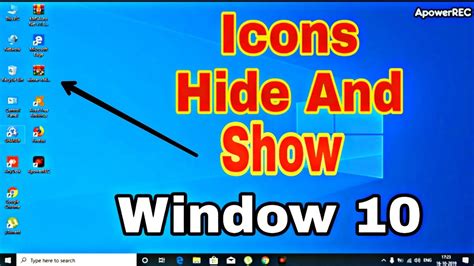 Windows 10 Show Desktop Icons Hide Desktop Icons Restore Desktop