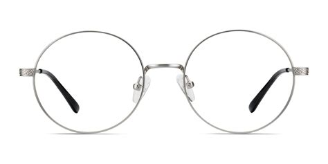 Inscription Round Silver Full Rim Eyeglasses Eyebuydirect