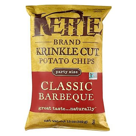 Kettle Brand Krinkle Cut Potato Chips Classic Barbeque Potato Roths